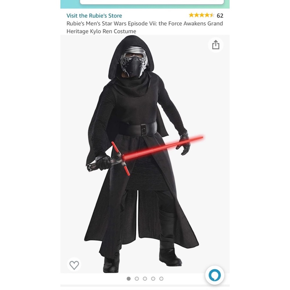 Star Wars Men's Episode Vii: the Force Awakens Grand Heritage Kylo Ren Costume